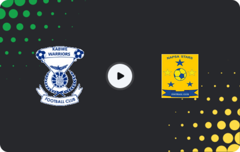 Where to watch Kabwe Warriors — NAPSA Stars, Super League, 18.04.2026