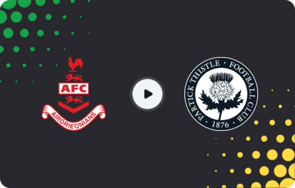 Where to watch Airdrie United — Partick, Championship, 18.04.2026