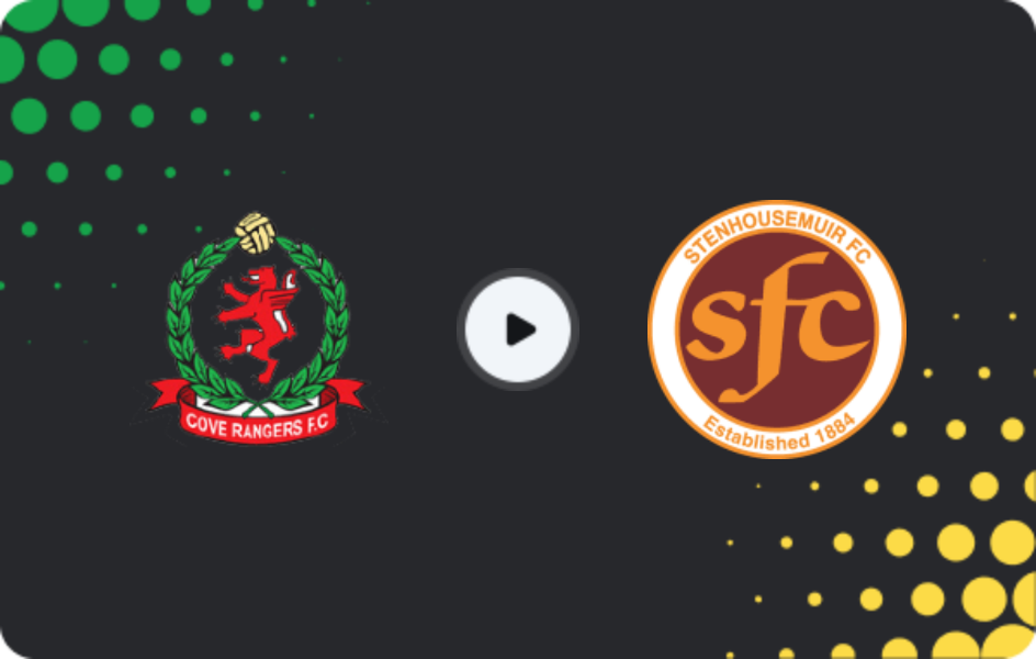 Where to watch Cove Rangers — Stenhousemuir, League One, 18.04.2026