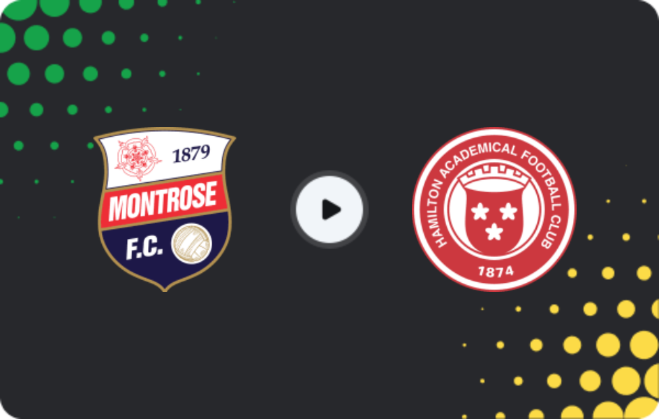Where to watch Montrose — Hamilton Academical, League One, 18.04.2026