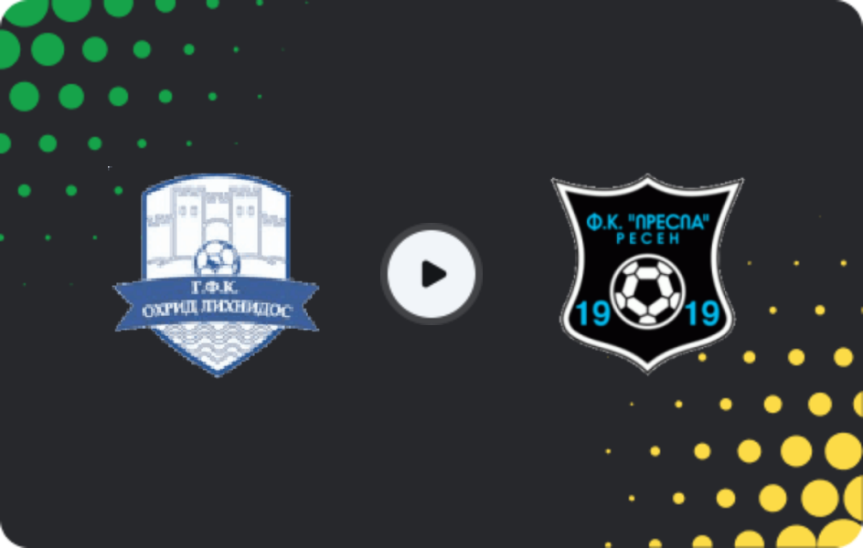 Where to watch Ohrid — FK Prespa Resen, Second League, 18.04.2026
