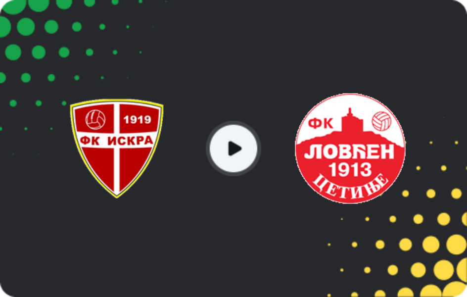 Where to watch Iskra — Lovćen, Second League, 18.04.2026