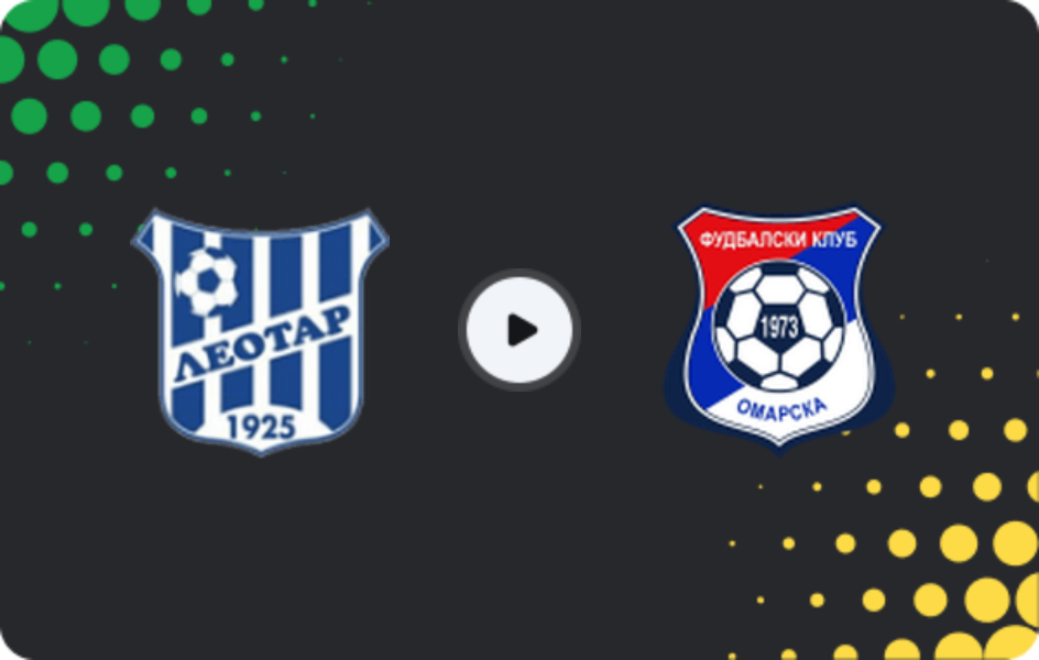 Where to watch Leotar — Omarska, 1st League - RS, 18.04.2026