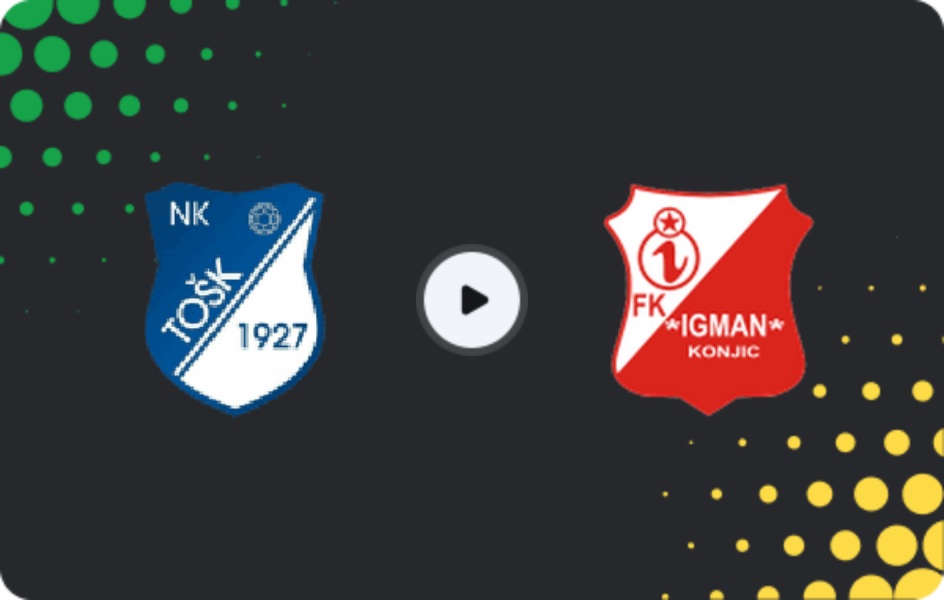 Where to watch TOŠK Tešanj — Igman Konjic, 1st League - FBiH, 18.04.2026