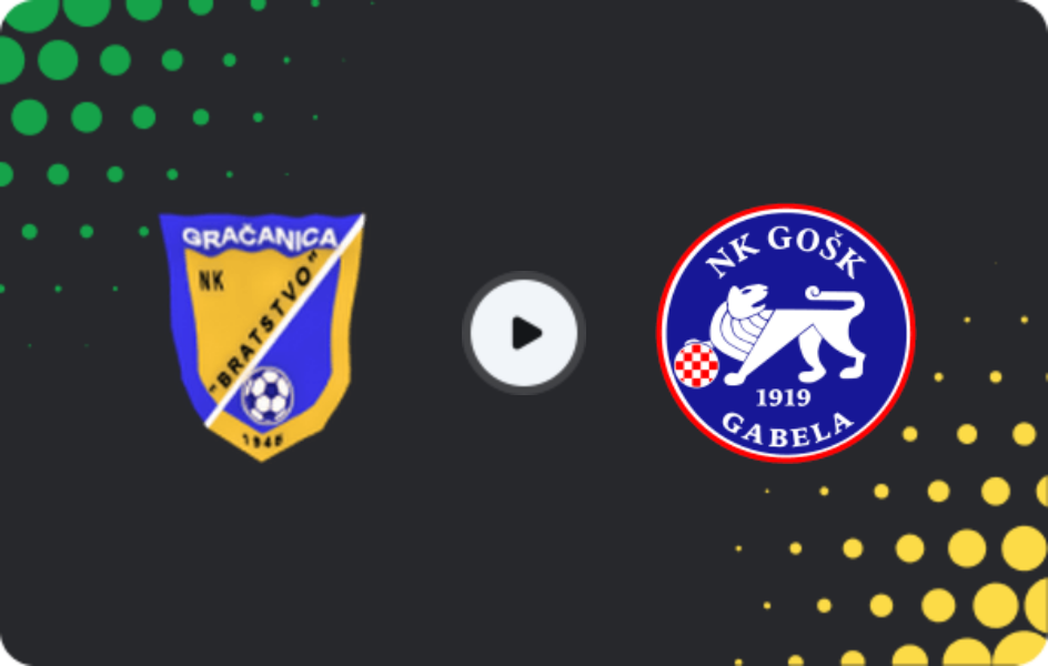 Where to watch Bratstvo Gračanica — GOŠK Gabela, 1st League - FBiH, 18.04.2026