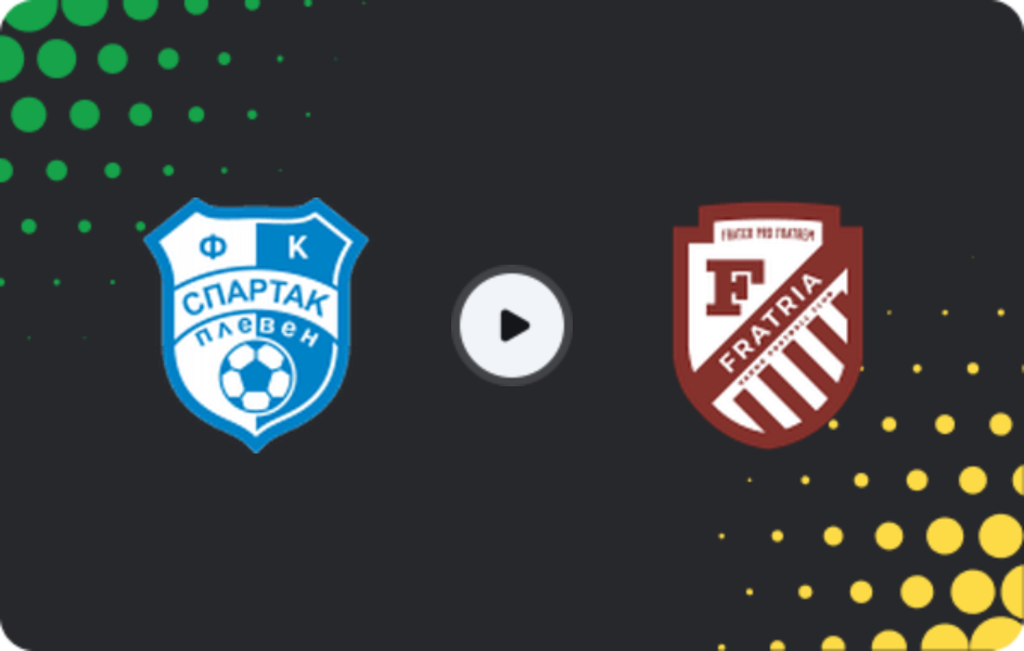 Where to watch Spartak Pleven — Fratria, Second League, 18.04.2026