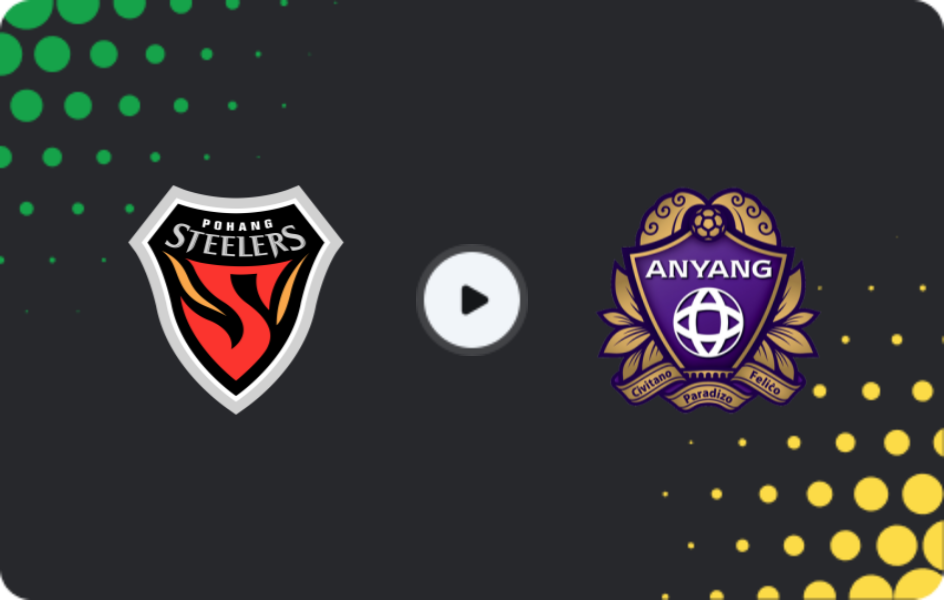 Where to watch Pohang Steelers — FC Anyang, K-League 1, 19.04.2026