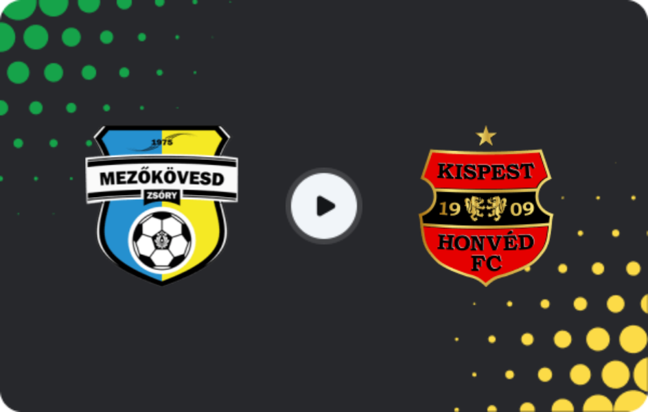 Where to watch Mezokovesd-zsory — Budapest Honved, NB II, 19.04.2026