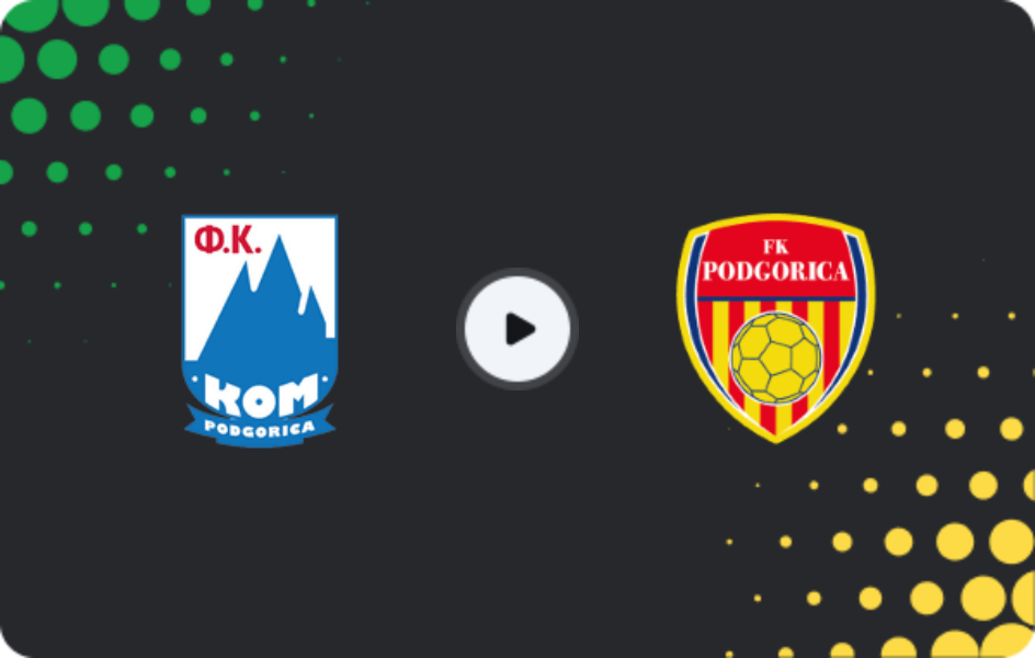 Where to watch Kom — Mladost Lješkopolje, Second League, 22.04.2026