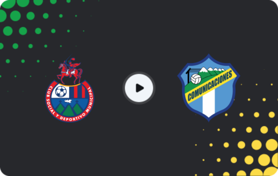 Where to watch Municipal — Comunicaciones, Liga Nacional, 22.04.2026