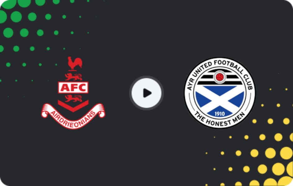 Where to watch Airdrie United — Ayr Utd, Championship, 25.04.2026