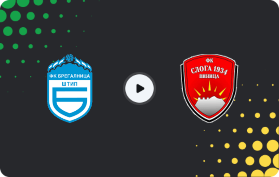 Where to watch Bregalnica Štip — Sloga Vinica, Second League, 26.04.2026