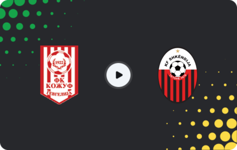 Where to watch Kozuv Gevgelija — Shkëndija Haraçinë, Second League, 26.04.2026