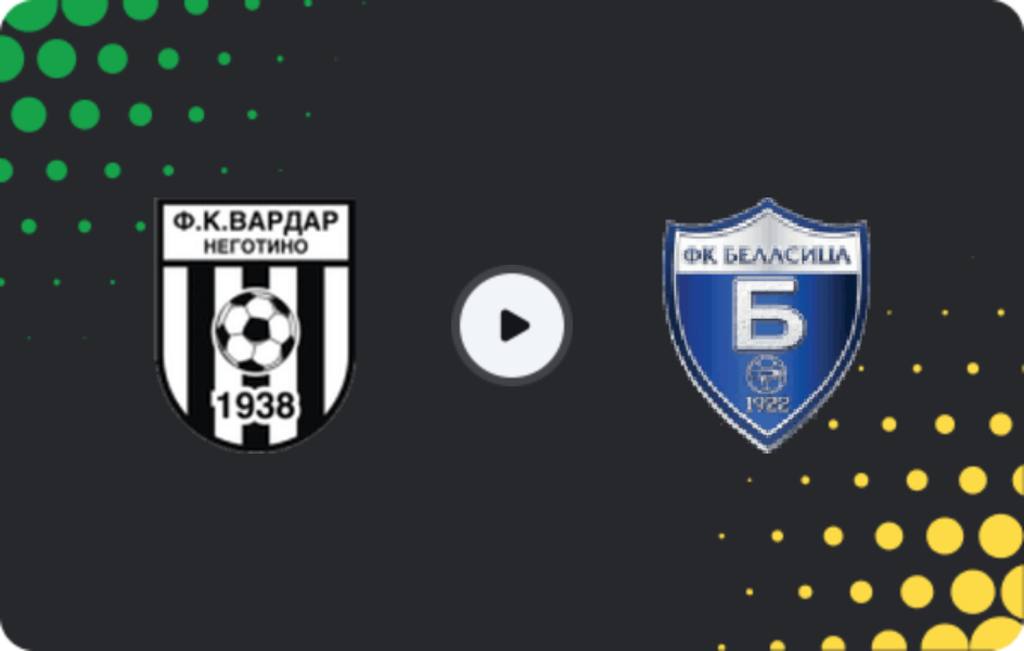 Where to watch Vardar Negotino — Belasica, Second League, 26.04.2026