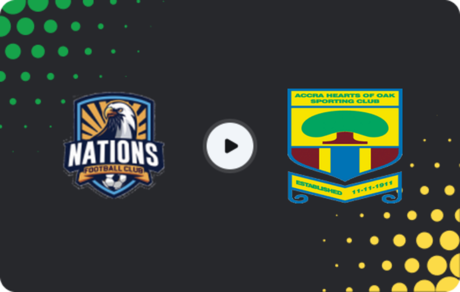 Where to watch Nations — Hearts of Oak, Premier League, 26.04.2026