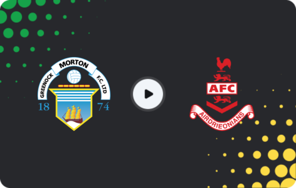 Where to watch Morton — Airdrie United, Championship, 01.05.2026