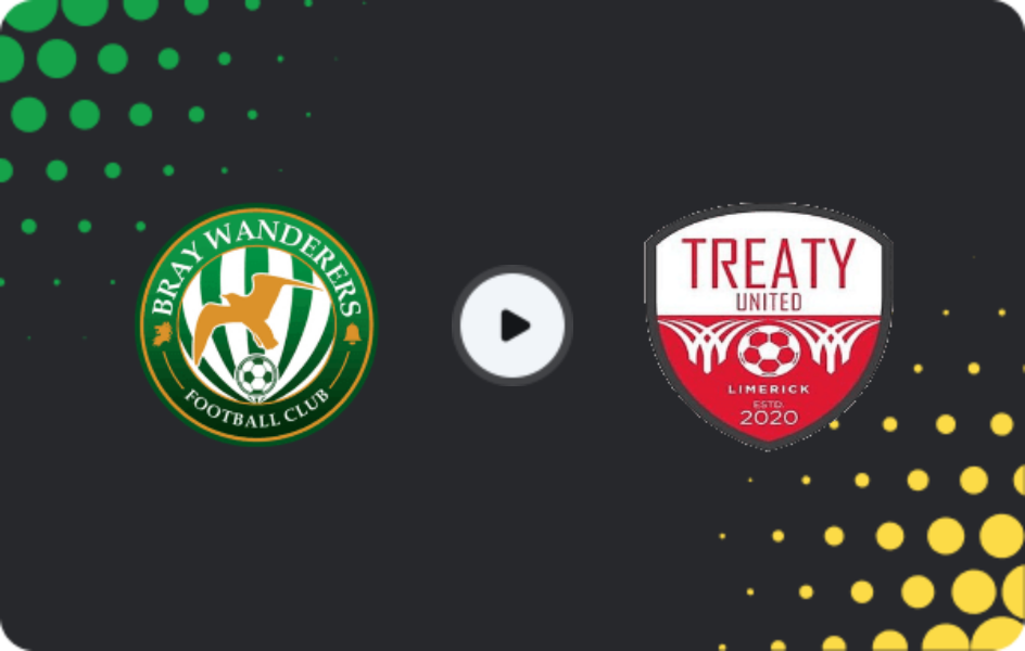 Where to watch Bray Wanderers — Treaty United, First Division, 01.05.2026