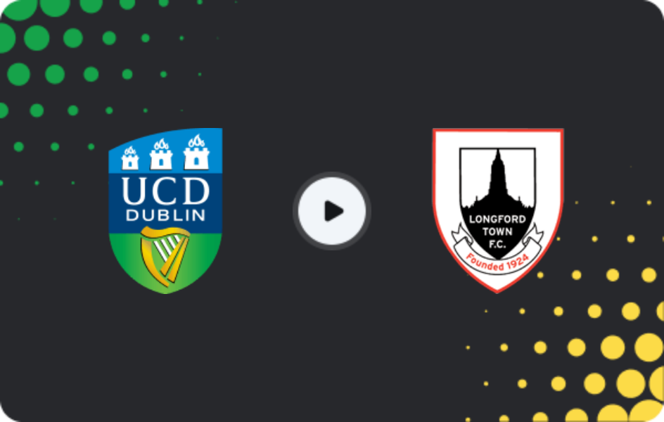 Where to watch UCD — Longford Town, First Division, 01.05.2026