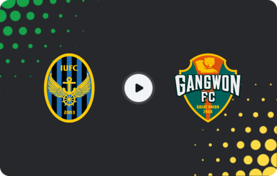 Where to watch Incheon United — Gangwon FC, K-League 1, 02.05.2026
