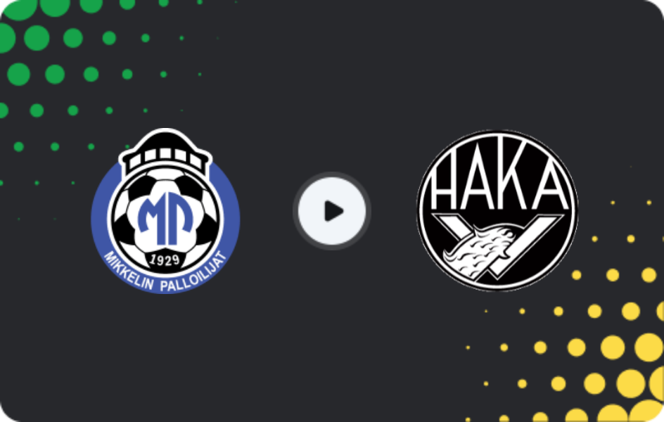 Where to watch MP — Haka, Ykkösliiga, 02.05.2026