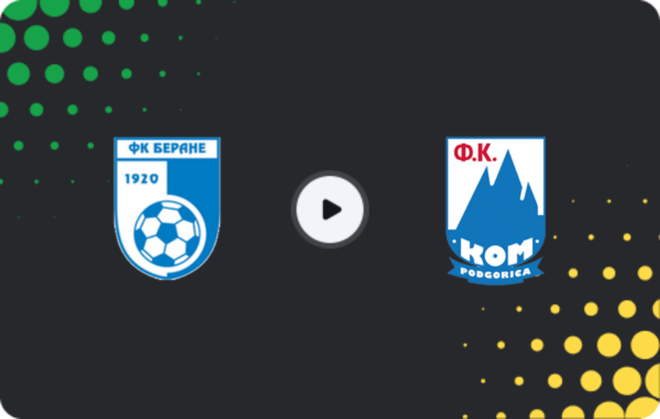 Where to watch Berane — Kom, Second League, 09.05.2026