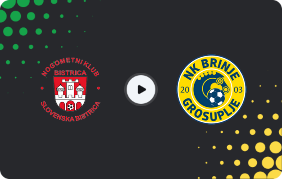Where to watch Bistrica — Brinje-Grosuplje, 2. SNL, 10.05.2026