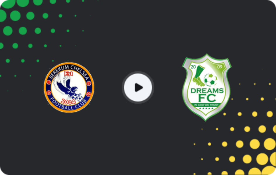 Where to watch Berekum Chelsea — Dreams, Premier League, 10.05.2026