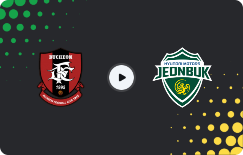 Where to watch Bucheon FC 1995 — Jeonbuk Motors, K-League 1, 13.05.2026