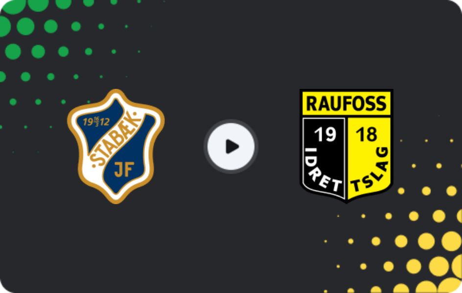 Where to watch Stabaek — Raufoss, 1. Division, 16.05.2026