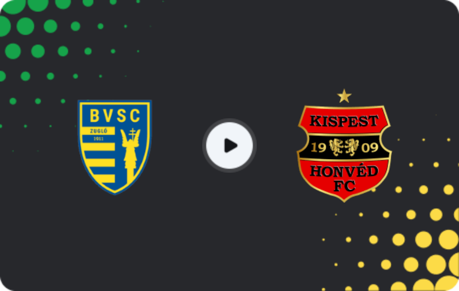 Where to watch BVSC — Budapest Honved, NB II, 17.05.2026
