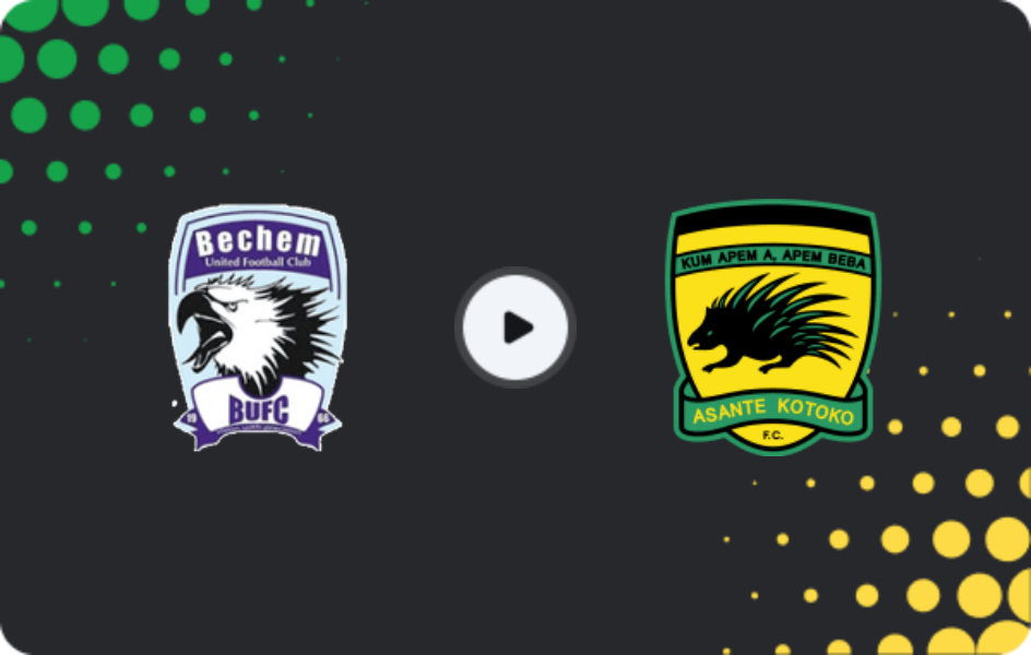 Where to watch Bechem United — Asante Kotoko, Premier League, 17.05.2026
