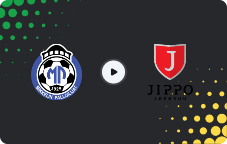 Where to watch MP — JIPPO, Ykkösliiga, 17.05.2026
