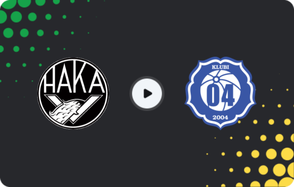Where to watch Haka — Klubi-04, Ykkösliiga, 18.05.2026