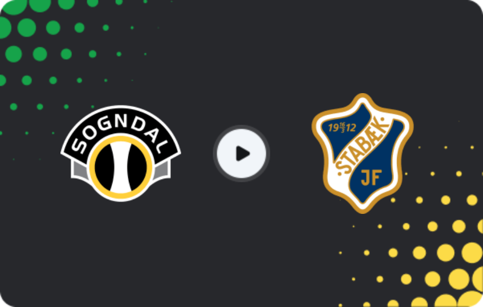 Where to watch Sogndal — Stabaek, 1. Division, 20.05.2026