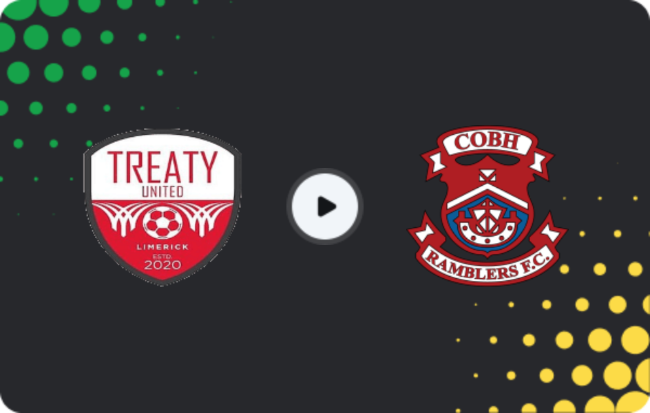 Where to watch Treaty United — Cobh Ramblers, First Division, 22.05.2026