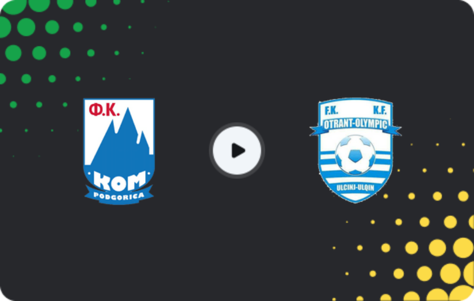 Where to watch Kom — Otrant-Olympic, Second League, 23.05.2026