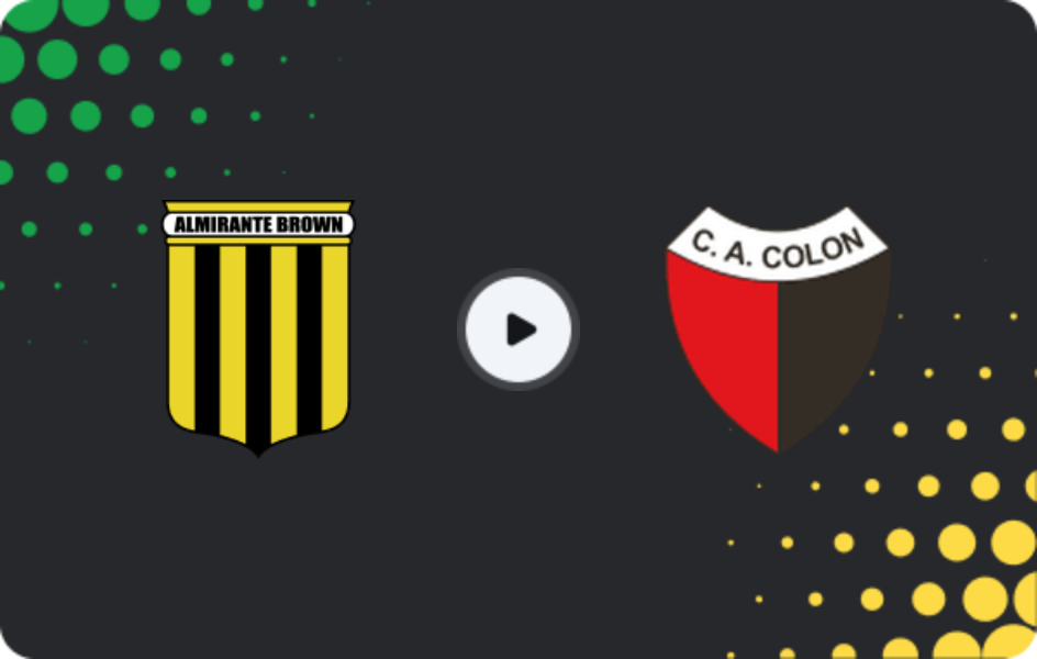 Where to watch Almirante Brown — Colon Santa Fe, Primera Nacional, 30.05.2026