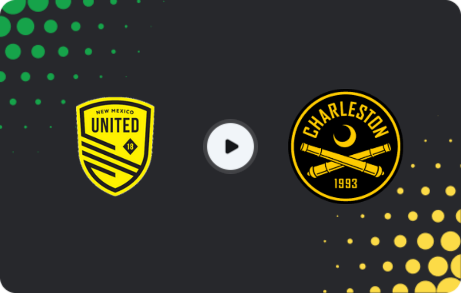 Where to watch New Mexico United — Charleston Battery, USL Championship, 23.05.2026
