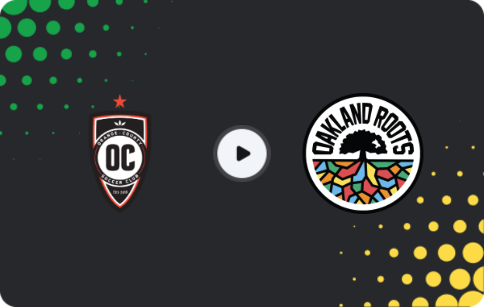 Where to watch Orange County SC — Oakland Roots, USL Championship, 23.05.2026