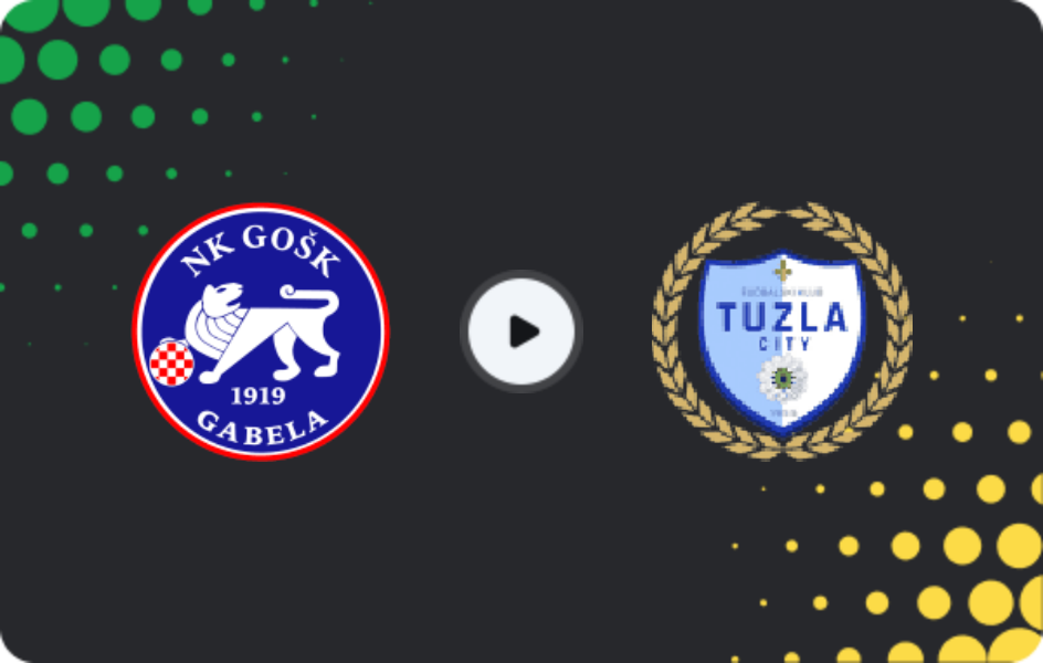 Where to watch GOŠK Gabela — Tuzla City, 1st League - FBiH, 24.05.2026