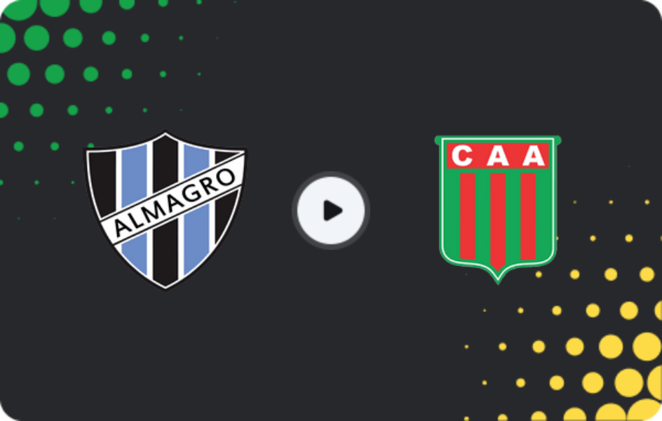 Where to watch Almagro — Agropecuario, Primera Nacional, 13.06.2026
