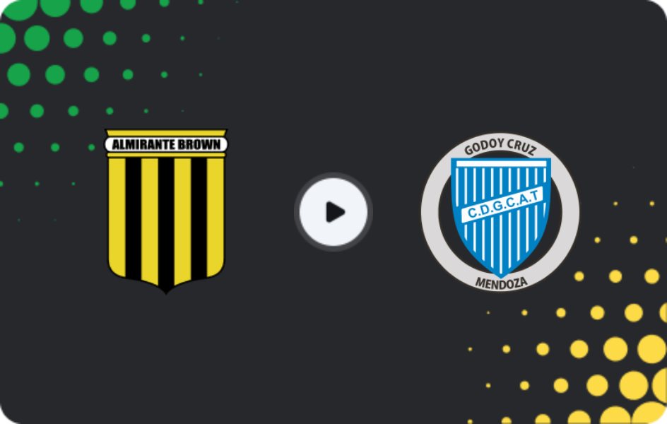 Where to watch Almirante Brown — Godoy Cruz, Primera Nacional, 13.06.2026