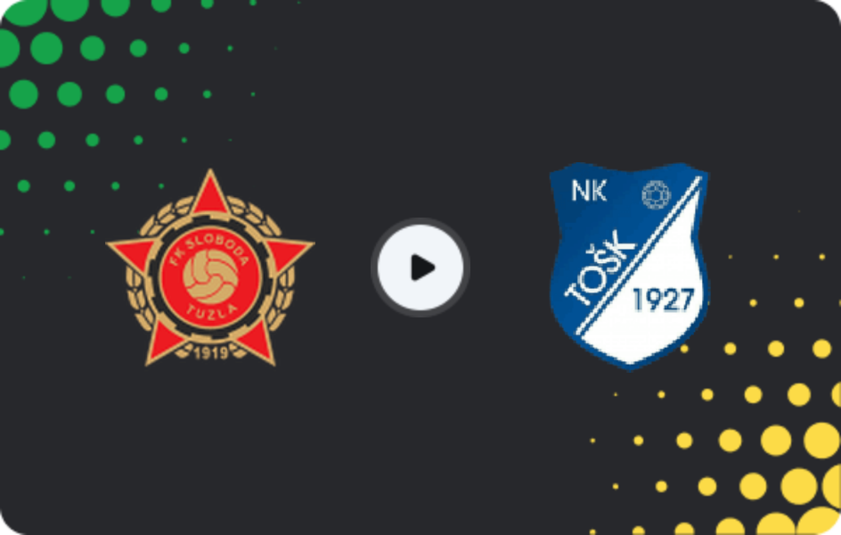 Where to watch Sloboda Tuzla — TOŠK Tešanj, 1st League - FBiH, 07.06.2026