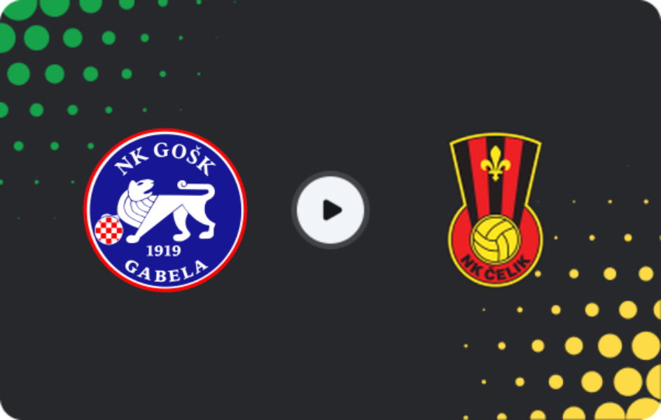 Where to watch GOŠK Gabela — Čelik, 1st League - FBiH, 07.06.2026