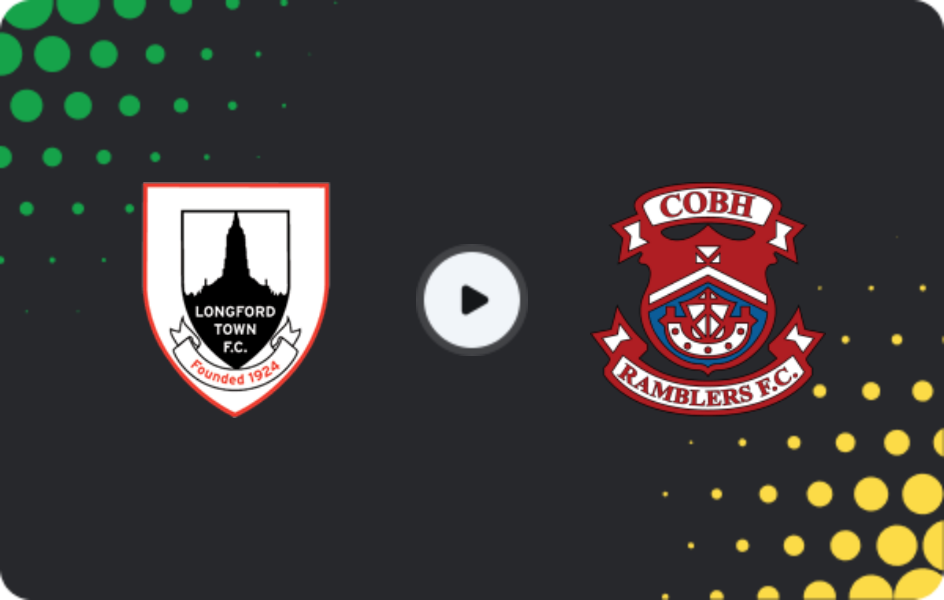 Where to watch Longford Town — Cobh Ramblers, First Division, 13.06.2026