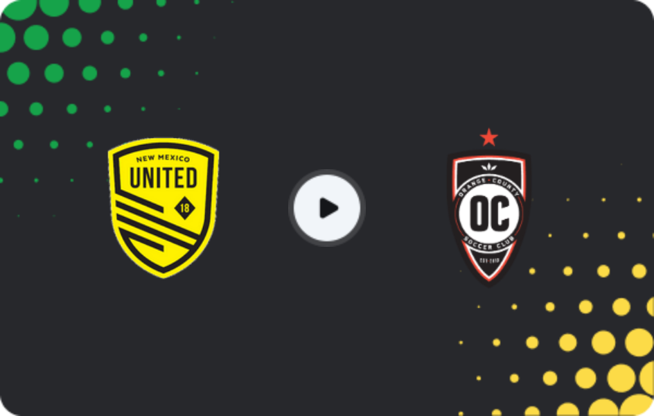 Where to watch New Mexico United — Orange County SC, USL Championship, 13.06.2026