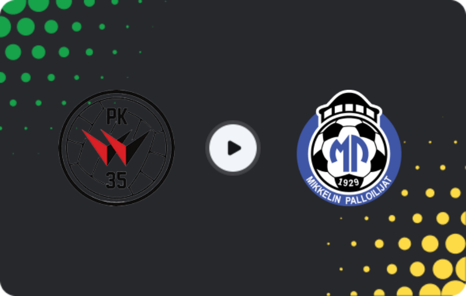 Where to watch PK-35 — MP, Ykkösliiga, 26.06.2026