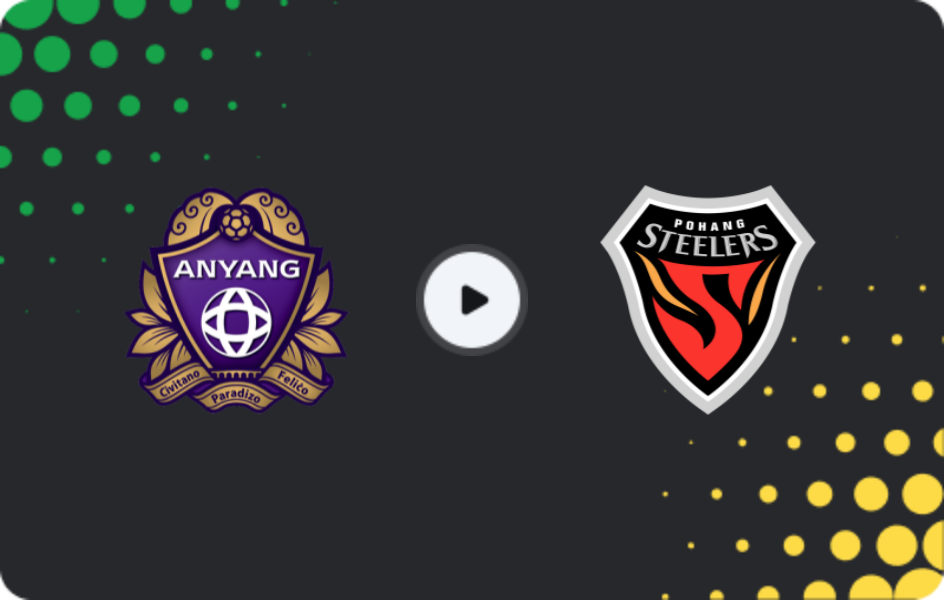 Where to watch FC Anyang — Pohang Steelers, K-League 1, 04.07.2026