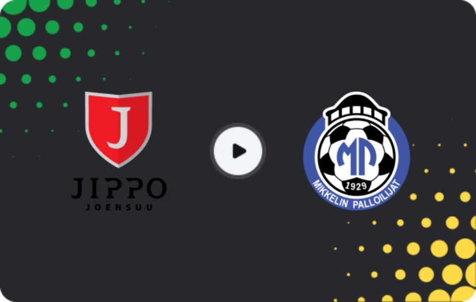 Where to watch JIPPO — MP, Ykkösliiga, 15.07.2026