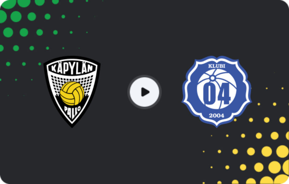 Where to watch KäPa — Klubi-04, Ykkösliiga, 21.07.2026